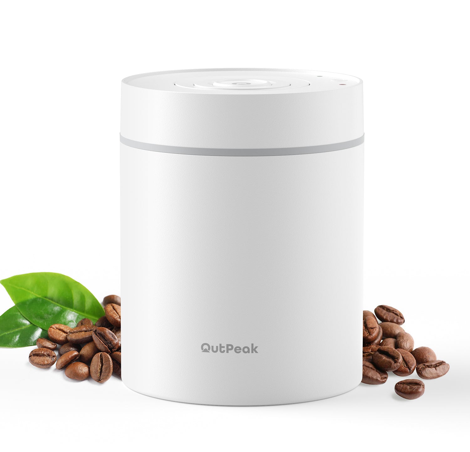 Outpeak Smart Electric Vacuum Coffee Canister - Pearl White