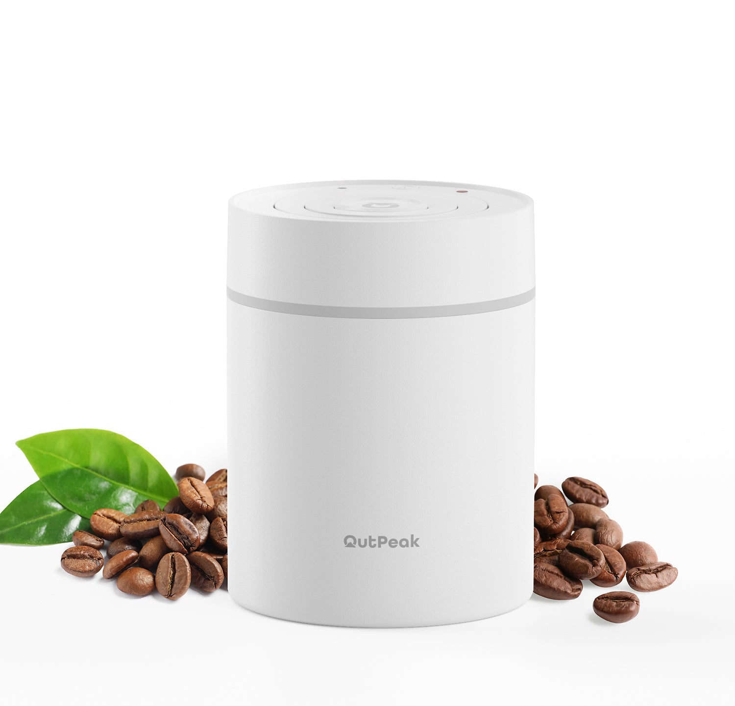 Outpeak Smart Electric Vacuum Coffee Canister - Pearl White